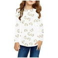 thumbnail image 2 of Cethrio Long Sleeve Tops for Girls, Casual Pullover Crew Neck Kids Clothes Multicolor Size 5-6 T, 2 of 6