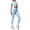 D7/Sky Blue, variant on Afdoent Workout Sets For Women Solid Color Breathable Yoga Workout Running Gym Fitness Short Sleeve High Waisted Leggings 2 Piece Outfit Fashion Clothes