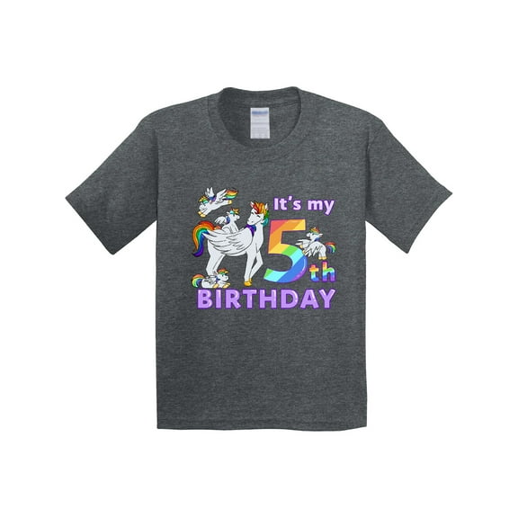 Inktastic It's My 5th Birthday Unicorn Youth T-Shirt