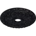 thumbnail image 3 of Ekena Millwork 19 7/8"OD x 3 5/8"ID x 1 1/4"P Spring Leaf Ceiling Medallion (Fits Canopies up to 5 5/8"), Hand-Painted Steel Gray, 3 of 6
