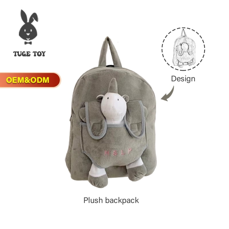 TUGE Plush Bags Toys Custom Plushie Backpack High Quality Factory Customization Logo Animal School Backpack Kids Backpack Unisex