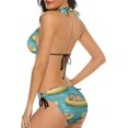 thumbnail image 3 of NICKSUN Women's Bikini Sets, Cute Print Two Piece Bathing Suits Sexy Halter Padded Bikini Swimsuits, 3 of 6