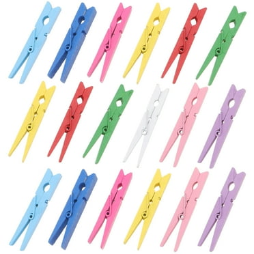 40pcs 2 9 Inch Wooden Clothespins Pegs Random Color