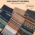 thumbnail image 2 of Mens Socks Wool Cotton Knit Colorful Pattern Warm Thermal Classic Dress Socks for Men, 2 of 6