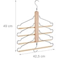 thumbnail image 4 of Natural Wooden Pant Hangers, Space-Saving Design Maximizes Closet Efficiency, High-Grade Wood Ensures Sturdy Support (4PCS), 4 of 5