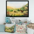 thumbnail image 3 of Designart 'Sunrise In The Mountains With Horse' Farmhouse Framed Art Print, 3 of 4