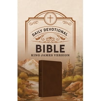 Daily Devotional Bible King James Version [Hickory Cross], (Hardcover)