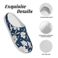 thumbnail image 5 of Balery Lilies Flowers Pattern Women's Fuzzy Memory Foam Slippers Fluffy Winter House Shoes Indoor and Outdoor-35/36, 5 of 7