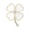 Gold, variant on Stylish Four Leaves Clovers Brooch Pin With Shell Design Scarf Pin Accessory Perfect For Outfits And Scarves