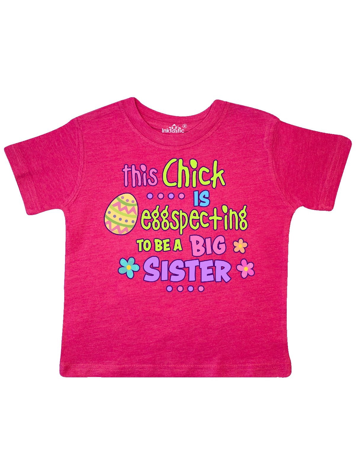Easter Egg Toddler Long Sleeve T-Shirt inktastic Big Sister Bunny