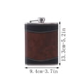thumbnail image 2 of mfyjkho Stainless Steel Leather Hip Flask with Funnel, Portable Pocket-Size Liquor Bottle for Whiskey Wine, Outdoor Travel Camping Gift Set, 1 Count, 2 of 2