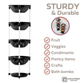 thumbnail image 2 of Uncluttered Designs Stacking Basket Bins (4 Tier + Plate) for Kitchen Cabinet, Pantry, Closet, Bedroom, Bathroom Organization & Storage (Black), 2 of 8