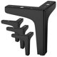 thumbnail image 1 of Pies de 4 piezas de metal negro para muebles, pies de muebles de tablero bajo, pies de gabinete para gabinete, gabinetes de TV-negro Feliz Sencillez, 1 of 5