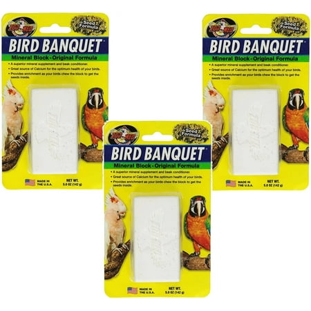 Zoo Med Mineral Block Banquet Bird Food 5 oz. 3-Pack