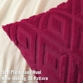 thumbnail image 3 of decorUhome Set of 2 Decorative Throw Pillow Covers 18X18, Soft Pillow Covers for Couch, Burgundy, 3 of 9