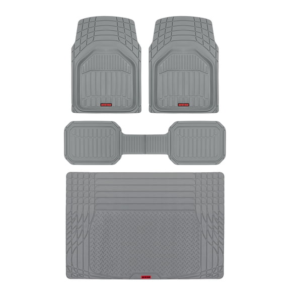 Motor Trend FlexTough Defender Car Floor Mats & TrunkShield Cargo Liner Set - Next Generation Deep Dish Heavy Duty Contour Liners for Car SUV Truck & Van-All Weather Protection