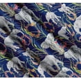 thumbnail image 3 of Soimoi Cotton Poplin Fabric Leaves,Floral Wreath & Elephant Jungle Print Fabric by the Yard 42 Inch Wide, 3 of 7