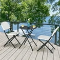 thumbnail image 3 of Patiojoy 3PCS Patio Rattan Furniture Set Outdoor Chairs & Coffee Table Wicker Bistro Table Set for Balcony Lawn Garden, 3 of 10
