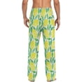 thumbnail image 4 of FREEAMG Lemon Pajama Pants for Men, Men's Separate Bottoms, Pure Cotton Comfortable Lounge Pants for Men（343）, 4 of 7