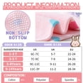 thumbnail image 6 of 12 Pairs Baby Girls Grips Socks Kids Toddlers Infants Anti Slip Non Skid Funny Cartoon Crew Breathable Cotton Socks, 6 of 6