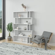 Ada Home Decor Berwyn Multiple Tier Open Shelf Modern Bookcase, White
