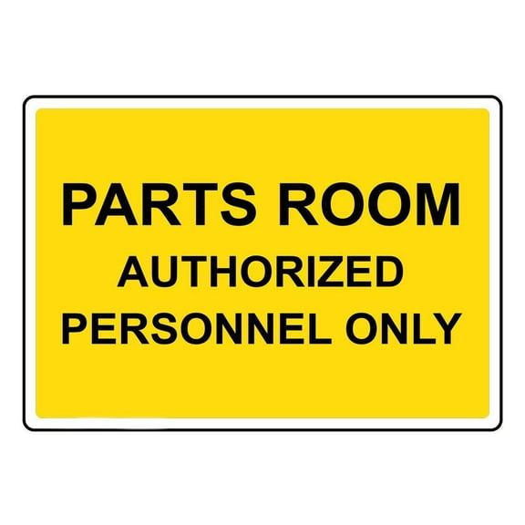 Parts Room Authorized Personnel Only Sign Aluminum Sign Home Metal Signs Indoor Outdoor 8x12 Inch