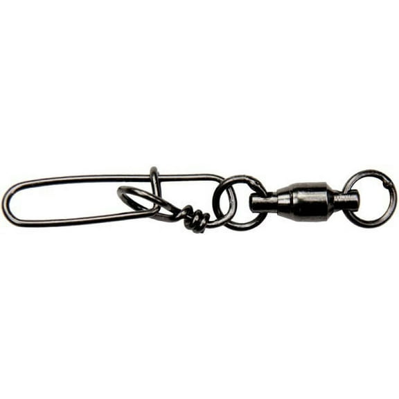 Mustad SLSBB-5.5-5 Stay-Lok Snap Dual Lock Style With BB Swvl Black Size 5.5