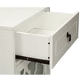 thumbnail image 5 of White Glass & Synthetic Wood - Ample Storage with Drawer & Shelf - Any Space in Home - Blend Functionality & Style, 5 of 5