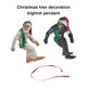 thumbnail image 3 of Ounissouiy Adorno colgante de mono de Navidad, decoración de árbol de Navidad, adorno para el hogar para niños, juguetes, regalo Kits de decoración para fiestas Blanco Ounissouiy HA043215-01, 3 of 6