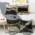 thumbnail image 2 of Yoyauz Home Decorative Throw Pillow Covers Marble Pattern, Abstract Swirl Marble Stone Set of 2 Pillow Case Cushion Cover for Sofa Couch Bed Farmhouse Pillows Covers Decor 18x18 Inch,Black Gold, 2 of 5