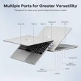 thumbnail image 6 of 17.3" FHD IPS Laptop 16GB RAM 1TB SSD Intel 6 Cores i3-1215U (Beat Ryzen 5 7520U, Up to 4.4GHz) Computer with 65W GaN Type C Backlit Keyboard Fingerprint for Home Study and Business Notebook Silver, 6 of 7