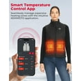 thumbnail image 5 of KEMIMOTO Winter Heated Vest for Women Quilted Vest w/ 10000mah Battery Pack with APP Control Heating, 5 of 7