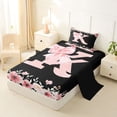 thumbnail image 2 of Erosebridal Princess Bow K Twin Sheet Sets, Spring Flower Bedding, 3-Piece, 2 of 5
