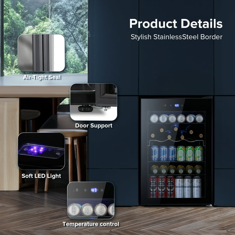 Matte 4.5 Cu.ft Mini Beverage Refrigerator and Cooler - Kismile