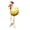 B, variant on Dserhfy Funny Chicken Figurine with Dangling Legs Big Eyes Resin Cartoon Rooster Statue for Outdoor Garden Lawn Patio Balcony Decor