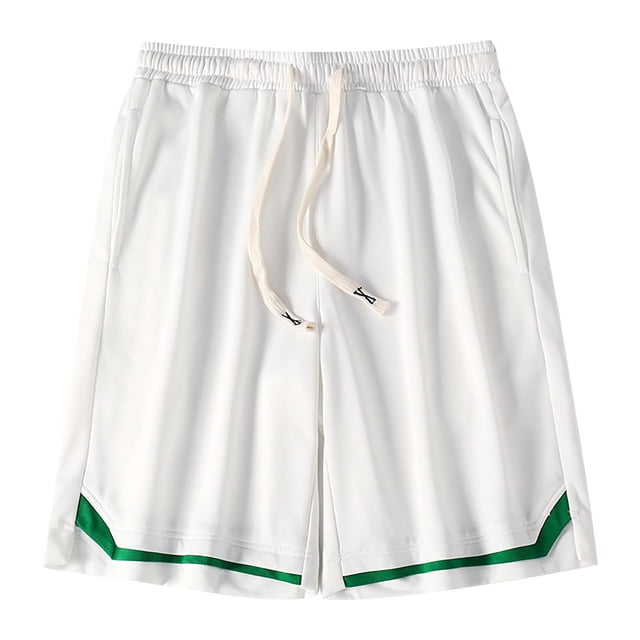 Cathalem Men's Athletic Running Shorts Running Shorts Quick Dry Fitted Training Shorts,White XXXXL