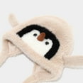 thumbnail image 3 of CPNG Girls Knit Hat Soft Thermal Knit Cap Cute Penguin Plush Fuzzy Beanie Hats Boys Winter Warm Flecce Lining Cap with Earflap for Outdoor Cold Weather, 3 of 4