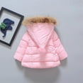 thumbnail image 4 of Godderr Baby Boys Girls Hooded Snowsuit Coat Toddler Kids Winter Warm Jacket Newborn Cotton Jacket Outerwear Fleece Thickened Long-Sleeved Top for 9M-9Y, 4 of 5
