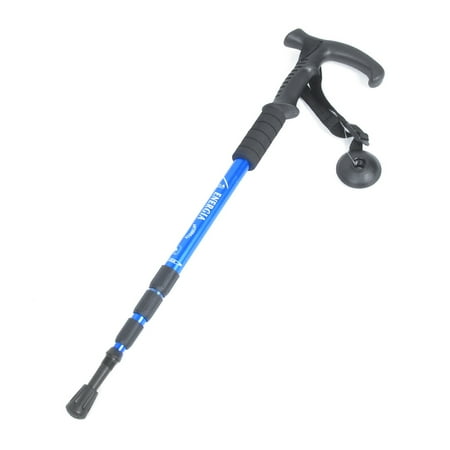 Telescopic Anti-shock Hiking Walking Trekking Pole Stick w Adjustable