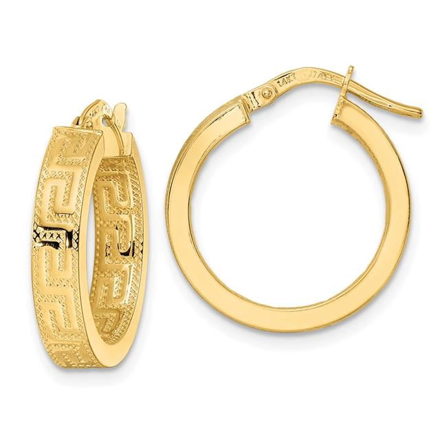 Quality Gold TF2068 14K Yellow Gold Polished Hoop Earrings