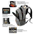 thumbnail image 5 of FORMRS Unisex Backpack Elementary School Travel Bookbag with Reflective Stripes, Gray Halloween Dancing, 5 of 7