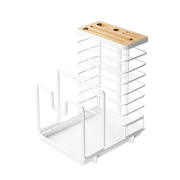 DOLITY Lid Organizer Cutlery Holder Multiple Slots for Pantry Drawer White