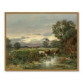 thumbnail image 5 of Drsoum Vintage Landscape Canvas Wall Art 11x14in Natural Framed Cow Farm Classic Wall Prints Modern Farmhouse Bathroom Office Decor, 5 of 6