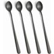thumbnail image 1 of Long Handle Spoons, 9-inch Black Iced Tea Spoons, Coffee Stirrers, Stainless, 1 of 4
