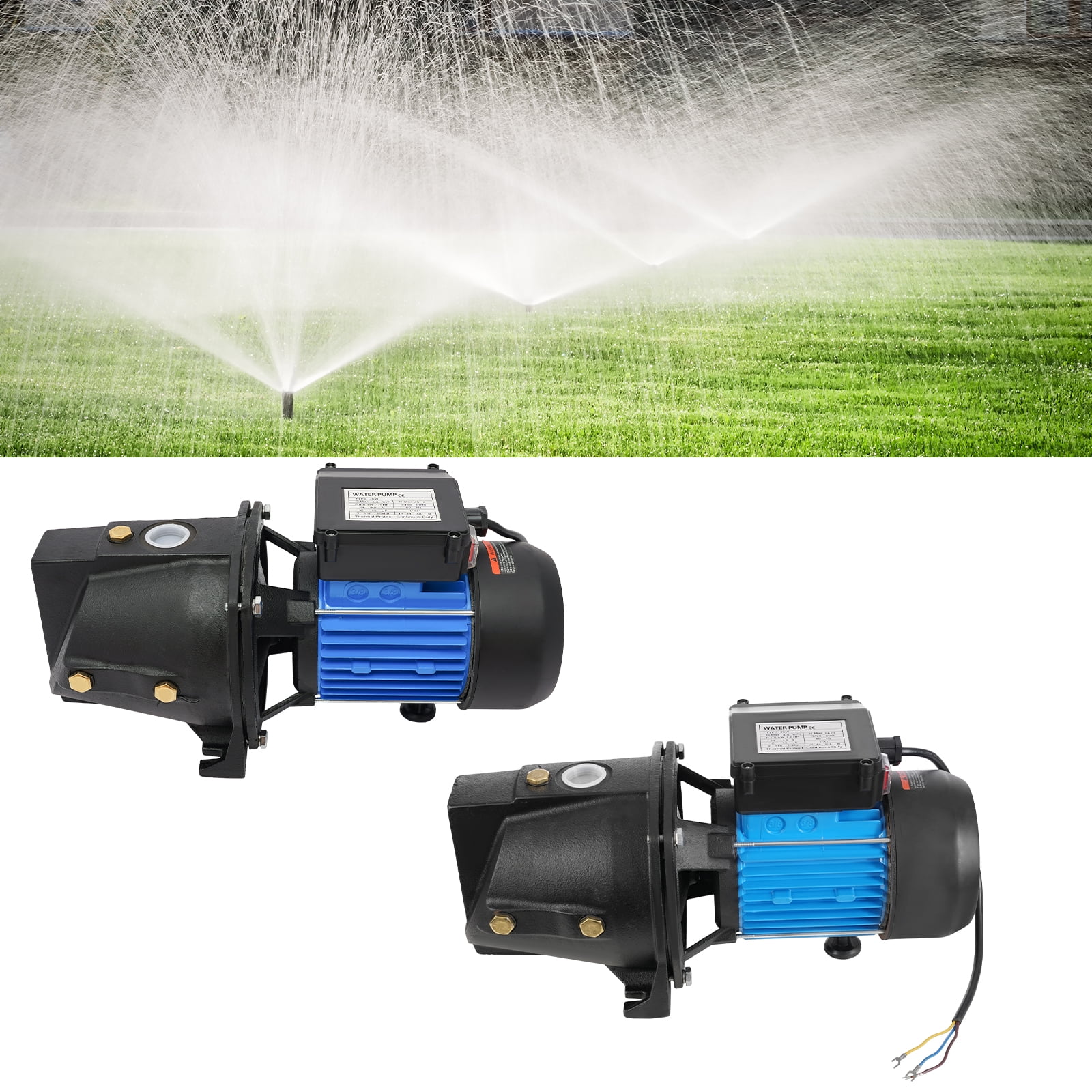 Wildnix Solar Water Pump, Shallow Well Pump with Cast Iron and Copper Construction, 3420rpm Speed, 6.56ft Power Cord, for Efficient Farm Irrigation and Garden Use
