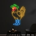 thumbnail image 2 of Handmadetneonsign Custom Cowboy Rooster Neon Light, Cowboy Chicken Led Light, Rooster Cowboy Led, 2 of 5