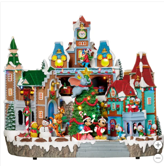 Disney Seasonal Specialty Christmas fashion light up village set.