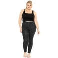 thumbnail image 2 of Stretch Is Comfort Women's Oh so Soft PS Leggings Black Cheetah 2X, 2 of 6