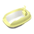 thumbnail image 3 of Cat Litter Pan With Side Hanging Litter Scoop, Semi-Closed Spill Resistant Kitten Toilet for Small Indoor Household Cats, 3 of 6