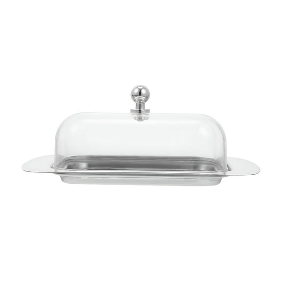 ACDANC Classic Butter Dish with Lid Stainless Steel Butter Keeper Box Covered Butter Serving Tray Butter Case Container with Cover for Fridge Refrigerator